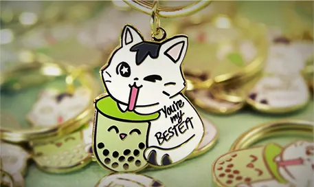 Custom Metal keychains for Personalized Cat