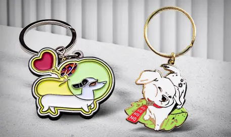 different types of cute enamel keychain custom