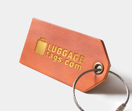 Gold Stamped Luggage Tags