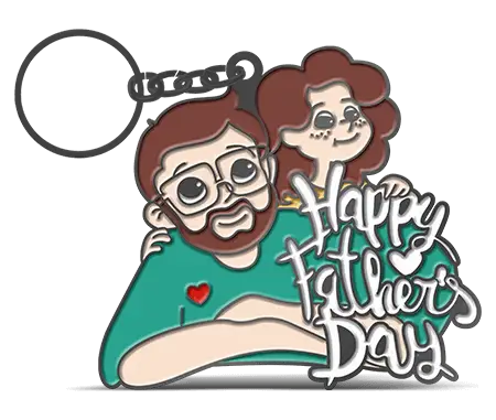 digital 2-D enamel keyring proof