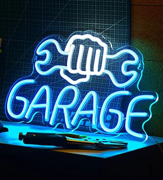 GARAGE custom indoor neon signs