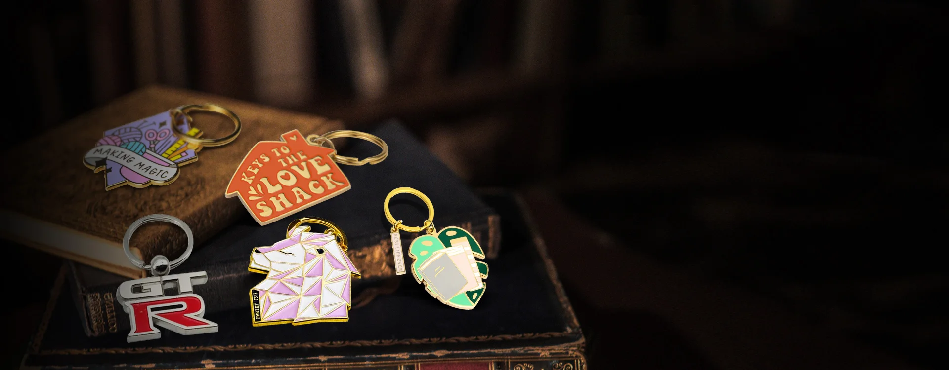 metal enamel keychains collection