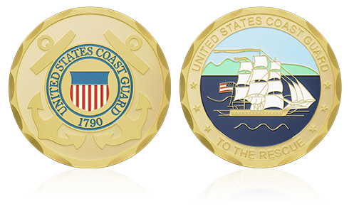 Coast Guard Challenge Custom Coins