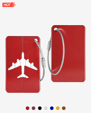 Luggage Tags Card Holders with Stainless Steel Loops