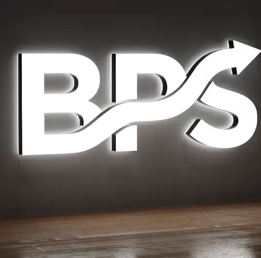 Acrylic Two sides Lit letters illuminated signs