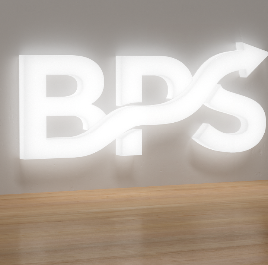 gepersonaliseerde verlichte BPS-letterborden