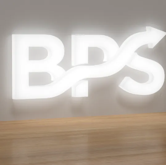personalized illuminated BPS letter signs