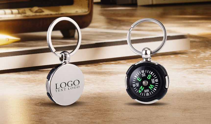 Gallery of Promo Mini Compass Keychain