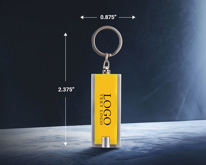 The Size of Rectangle Light Keychains