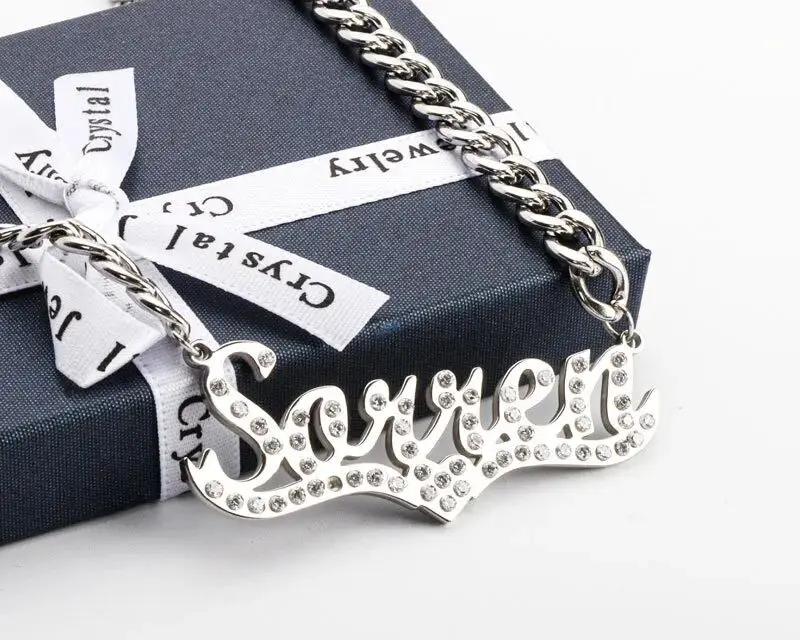 Custom Name Plate Necklace Custom Name Plate Necklace