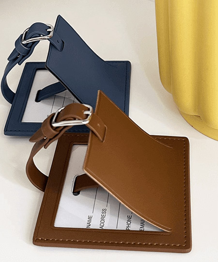 Faux Leather Luggage Tags