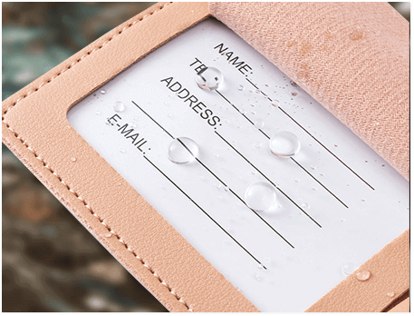 Waterproof Leather Luggage Tag