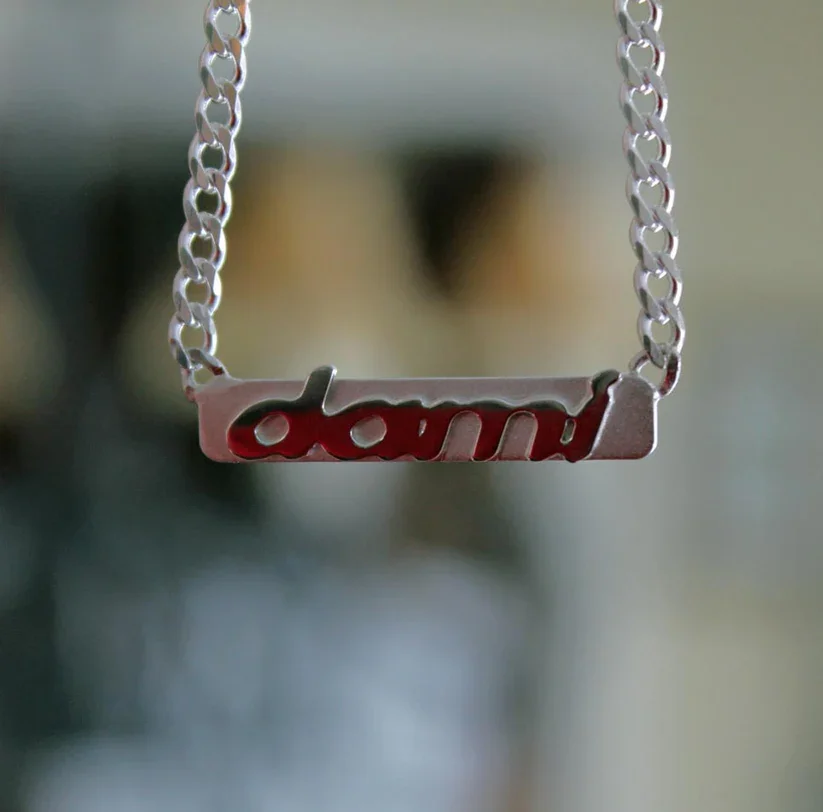Custom Sliver Name Necklace Custom Sliver Name Necklace