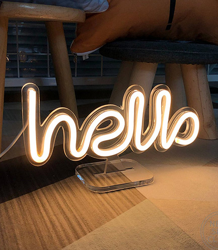 Hello Neon Sign