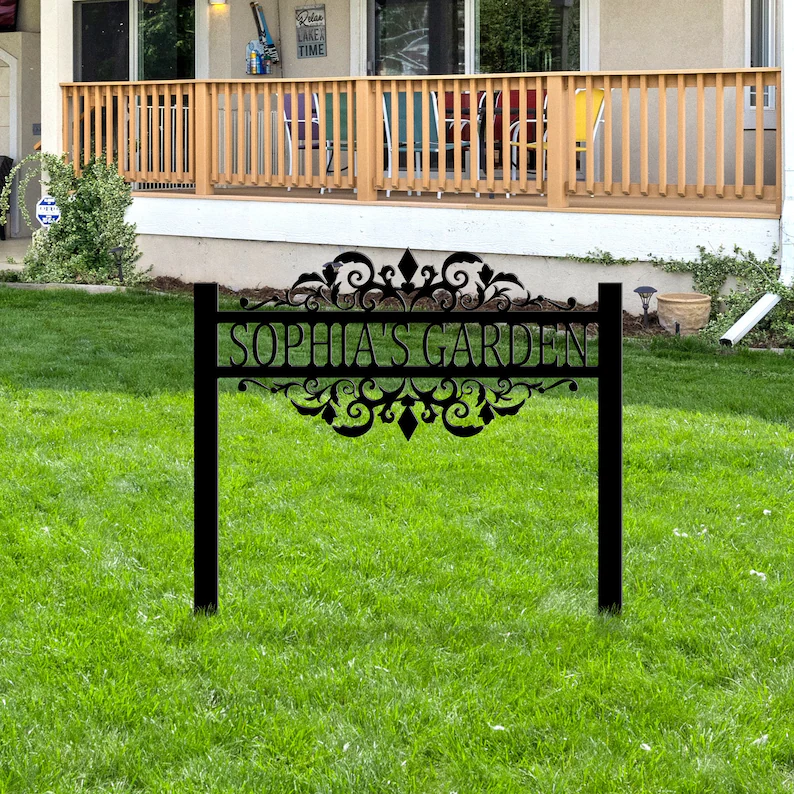 metal signs for garden