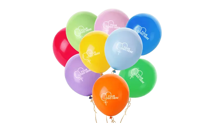 Colored latex balloons
