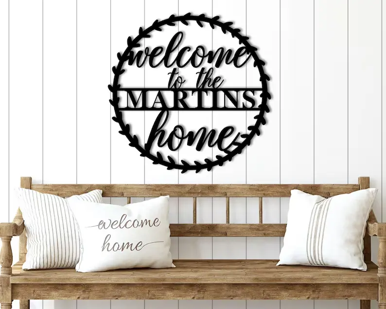 welcome home metal signs welcome home metal signs