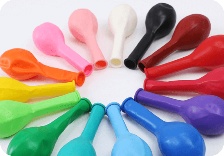 latex balloons with different colors