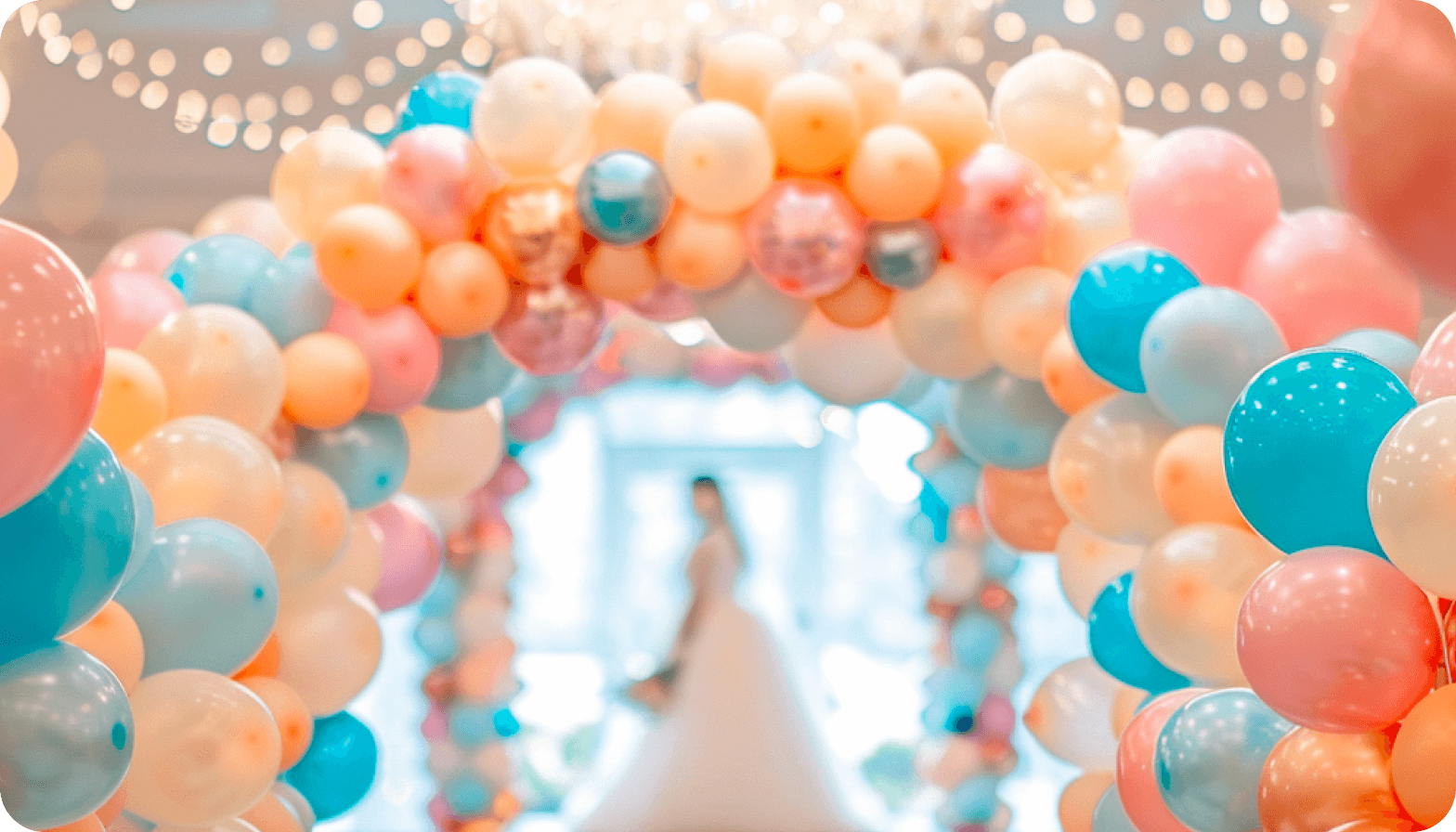 Latex balloons arch for weddings occasion