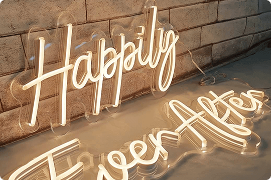 Happily Neon Sign