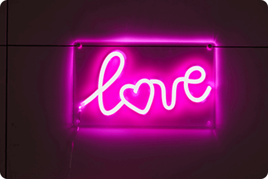 Pink Love neon sign