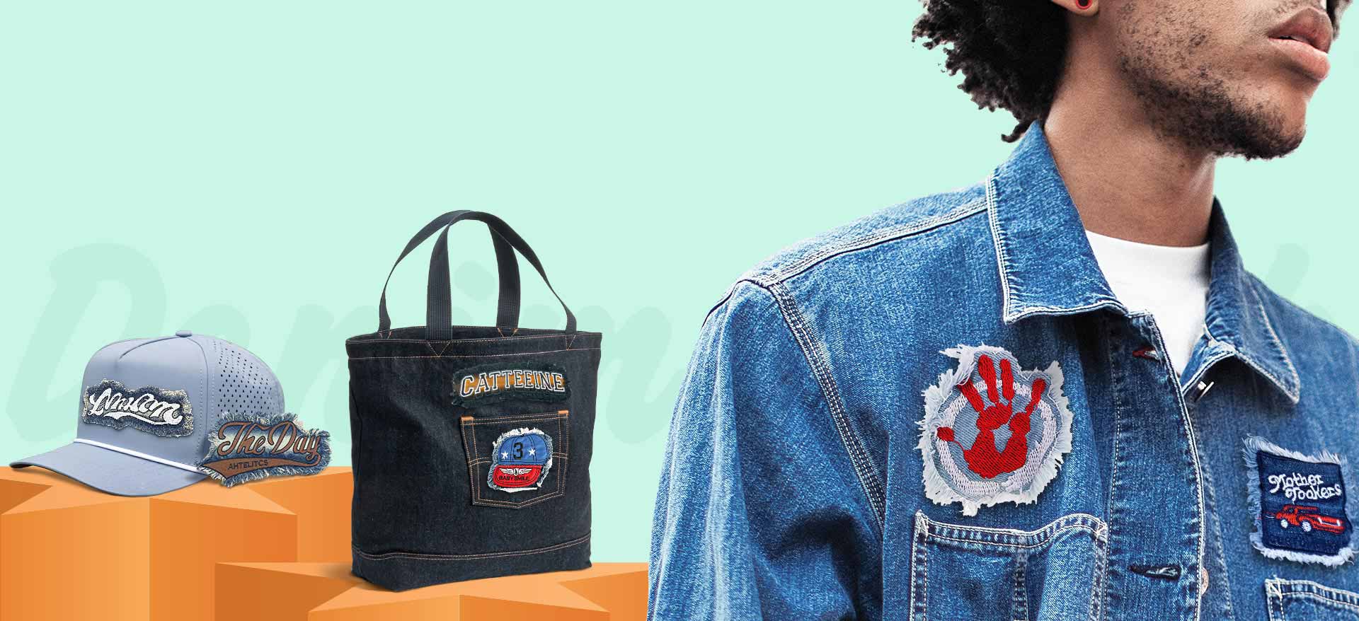 Aangepaste denim patches