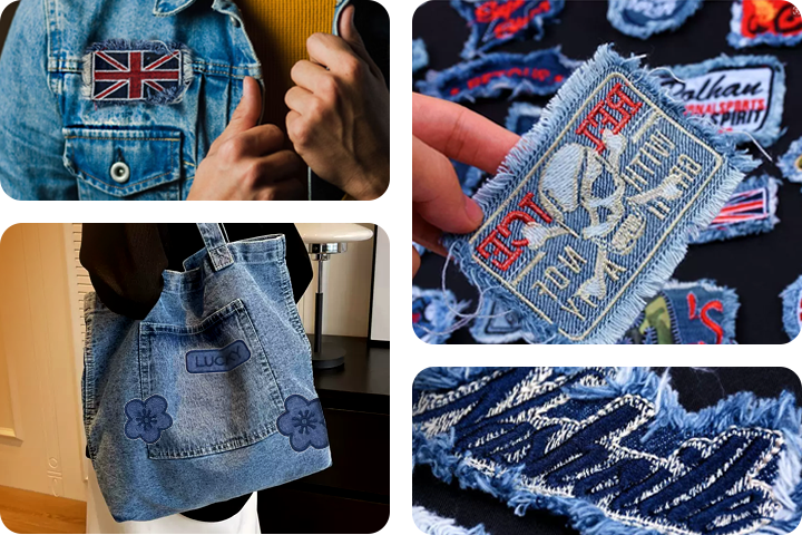 brugerdefinerede denim patches intet minimum