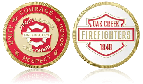 1848 Firefighters Custom Challenge Coins 1848 Firefighters Custom Challenge Coins