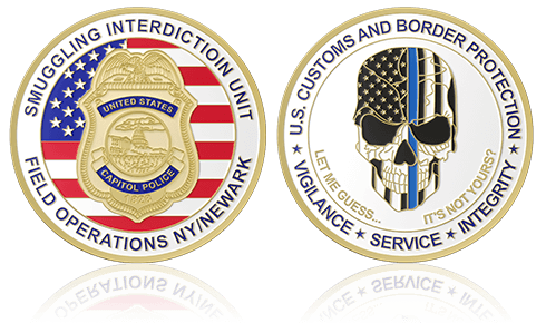US Custom Police Challenge Coins