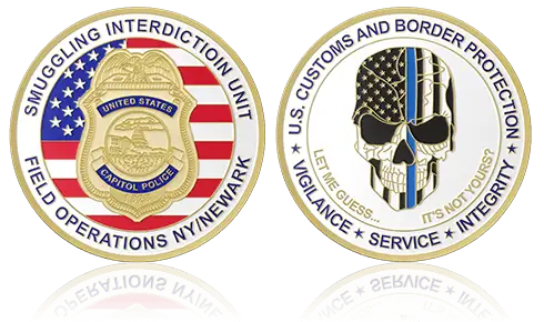 US Custom Police Challenge Coins