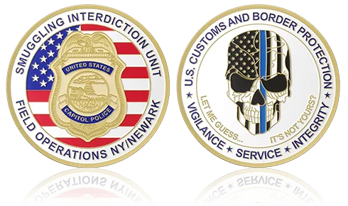 US Custom Police Challenge Coins