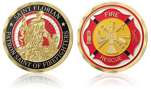 Fire Rescue Custom Military Coins