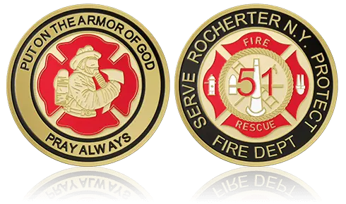 Fire Department Custom Coins Fire Department Custom Coins