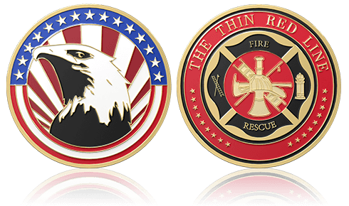Fire Rescue Custom Challenge Coins