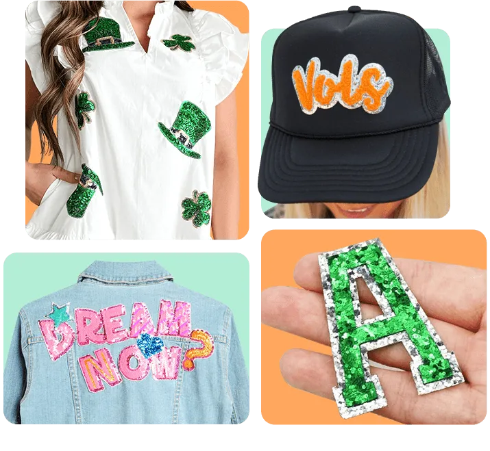 Sequin Iron On Patches