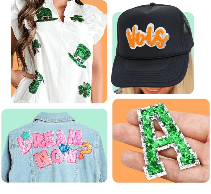 Pailletter stryges på