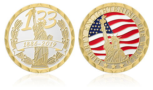 Liberty Enlightening The World Custom Coins