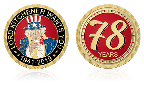 78 Years Custom Military Challenge Coins