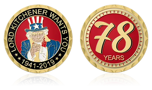 78 Years Custom Military Challenge Coins