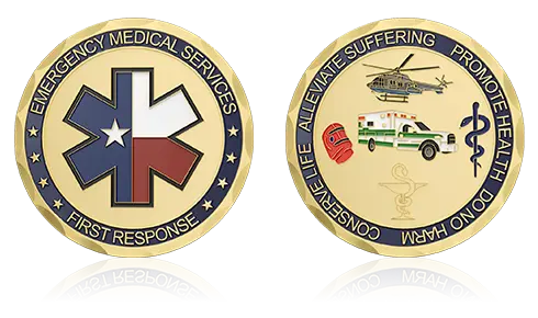 Emergency Medical Services Challenge Coins Emergency Medical Services Challenge Coins