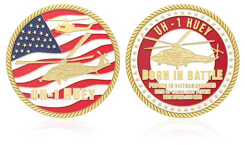 UH1 Huey Personalized Challenge Coins