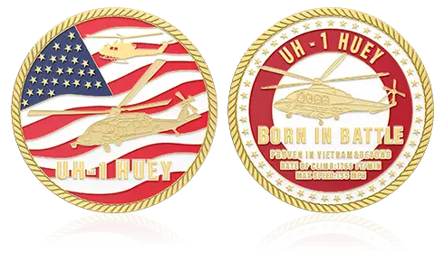 UH1 Huey Personalized Challenge Coins
