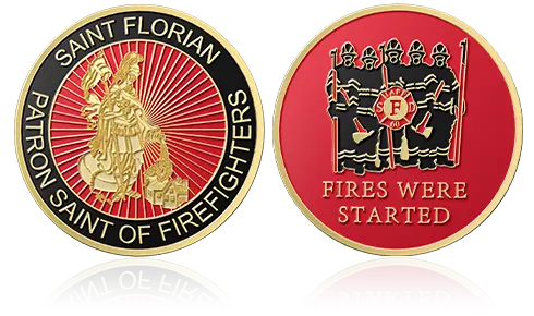 Patron Saint of Firefighter Custom Coins Patron Saint of Firefighter Custom Coins