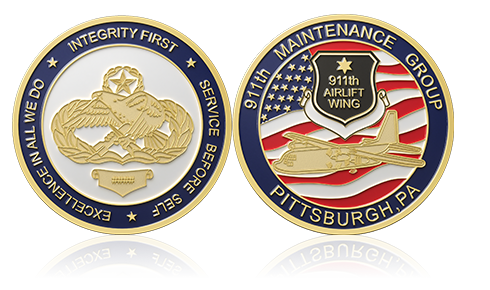 911th Airlift Wing Custom Challenge Coins