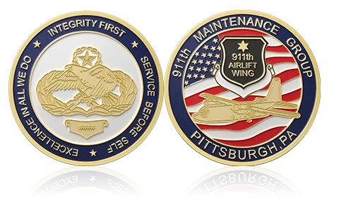 911th Airlift Wing Custom Challenge Coins