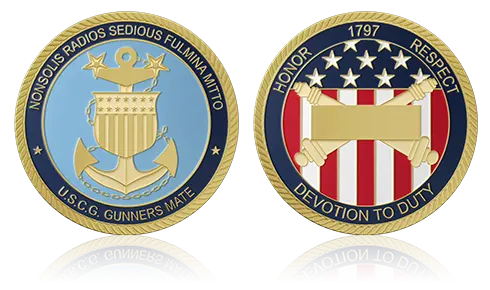 USCG Gunners Mate Custom Coins USCG Gunners Mate Custom Coins