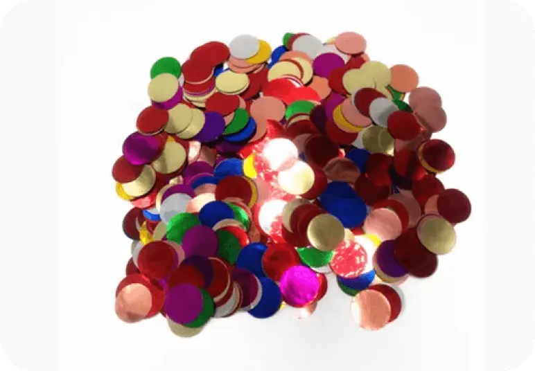 sequin colorful confetti balloons filling