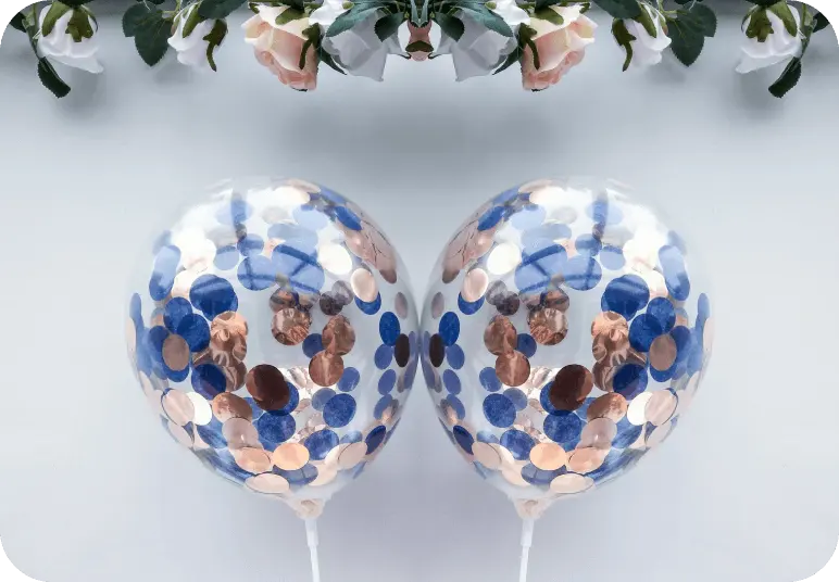 confetti balloons decoration