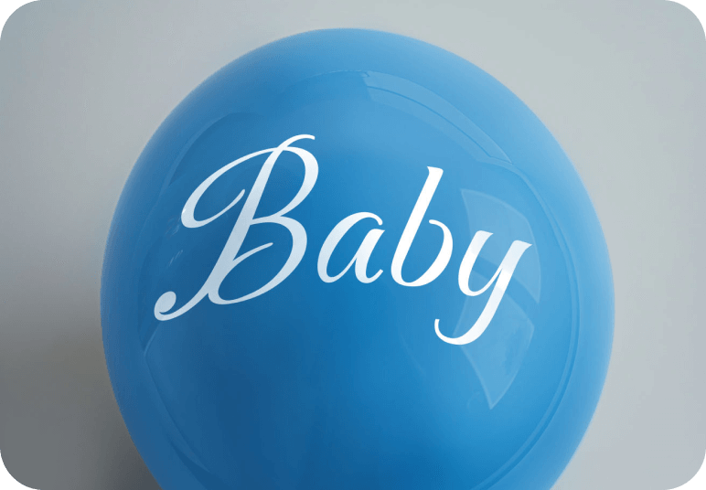 baby boy balloons with logo