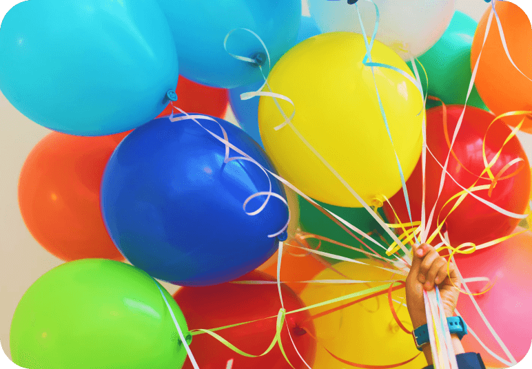 colorful latex balloons for graduation